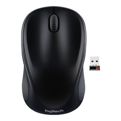 Logitech M317 - Mouse - optical - wireless - 2.4 GHz - USB wireless receiver - black