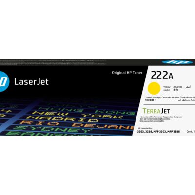 HP 222A - Yellow - original - LaserJet - toner cartridge (W2222A) - for Color LaserJet Pro MFP 3302fdn