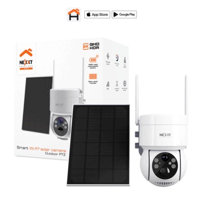 Nexxt Home Outdoor PTZ Camera 2K w/ Solar Panel