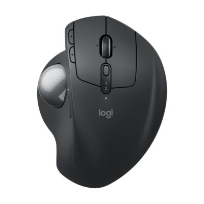 Logitech Ergo Series MX Ergo S - Trackball - ergonomic - optical - 8 buttons - wireless - Bluetooth 5.3, 2.4 GHz - Logitech Logi Bolt USB receiver - graphite