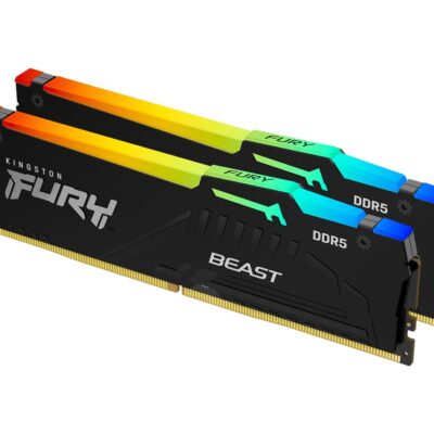 Kingston FURY Beast RGB - DDR5 - kit - 32 GB: 2 x 16 GB - DIMM 288-pin - 2800 MHz / PC5-44800 - CL40 - 1.25 V - unbuffered - on-die ECC