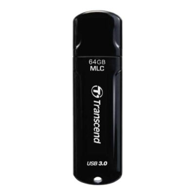 Transcend JetFlash Endurance Series 750 - USB flash drive - 64 GB - USB 3.0 - piano black