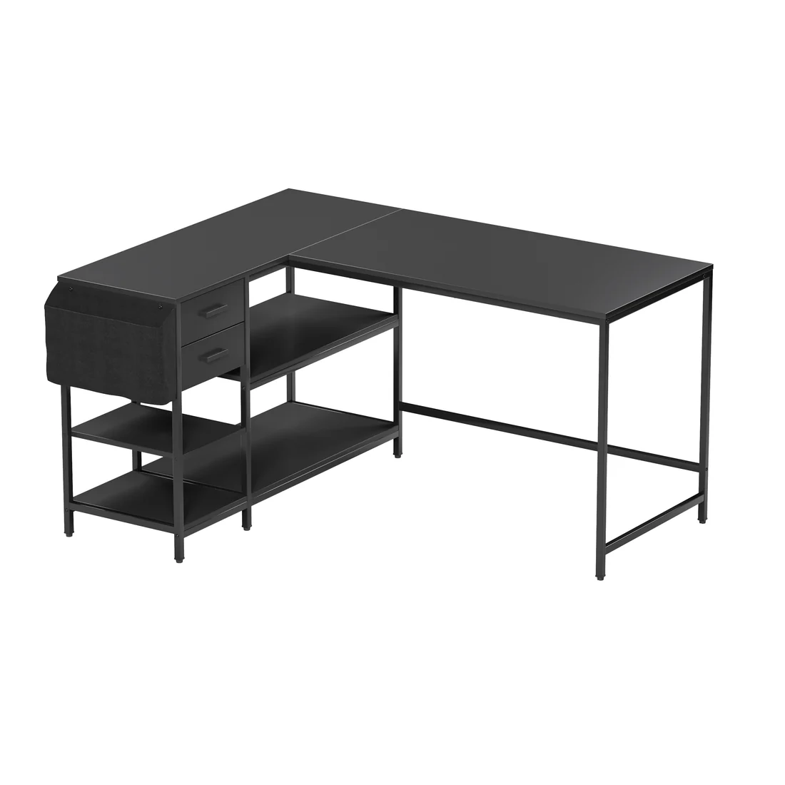 Techni Mobili Desk L-Shape Black CD-740DL-BK