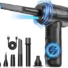 Cagiwiru - Cordless Electric Air Duster – 3-Speed – 91,000RPM – USB-C Rechargeable – Multi-Nozzle – Portable Dust Cleaner