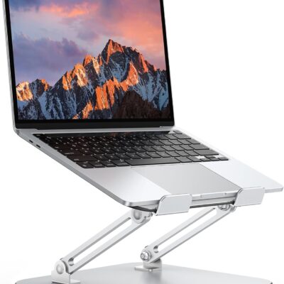 Omoton - Adjustable Laptop Stand ā Ergonomic ā Foldable & Portable ā Height Adjustable up to 270mm ā Metal ā Cooling Design -10"-17"