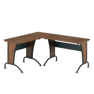 Techni Mobili - Deluxe L-Shaped Desk with Inline Team Desk Option - Mahogany - CD-3806-M615