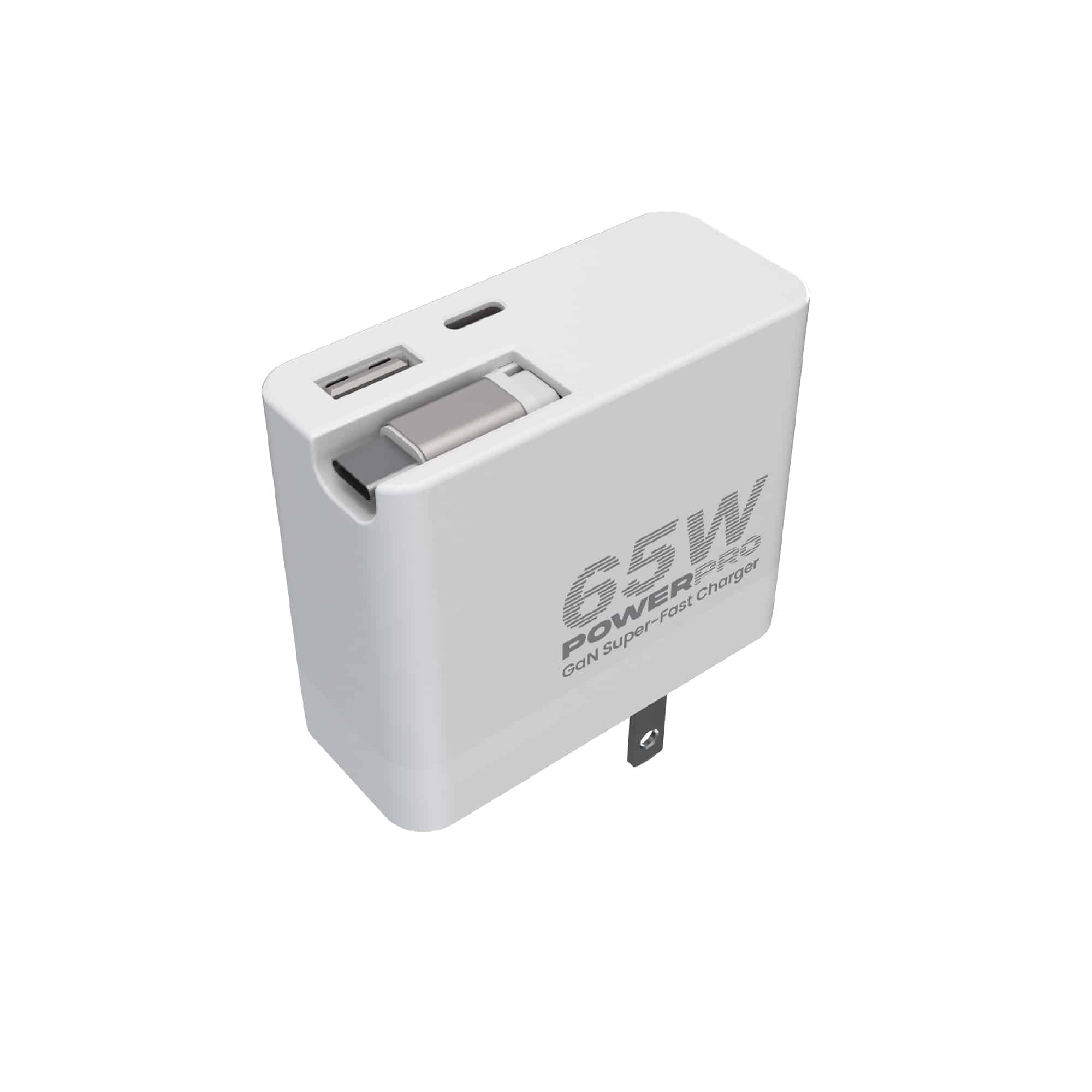 Unno Tekno Wall Charger 65W USB-A &amp; USB-C White PW5072WT